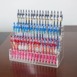 Racks Ballpoint Pen Display Stand Organiser Storage Nail Brush Holder Acrylic Pen Holder Makeup Brush Rack School Stationery Organiser