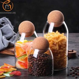 Food Jars Canisters Container jar with lid sealed coffee bean storage jar candy jar food container kitchen spice jarL24326