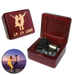 Boxes Sinzyo Handmade Wooden La la land Music Box Birthday Gift For Christmas/Birthday/Valentine's day gift Wine red