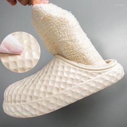 Slippers Winter Shoes For Men Waterproof Non-Slip Warm House Man 2024 Indoor Closed Toe Plush Slides Soft Sole Casual