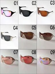 Metal Polarised Mens Sunglasses Women Sun Glasses in USA Onepiece Red Pink Transparent Lens Designer Sunshade Driving Bicycle Gog5391768