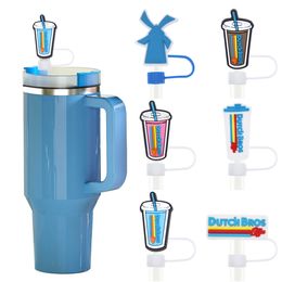 10mm universal straw cap blue series water cup decoration accessories straw dust cap