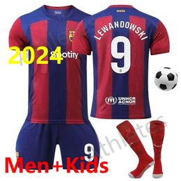 23 24 LEWANDOWSKI PEDRI Football Jersey Barca PEDRI GAVI FC Camiseta De Barcelona Futbol Football JOAO FELIX Men's and Children's Set RAPHINHA