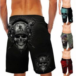 shorts Men 3D Skull Printed Gym Quick Dry Board Shorts Casual Running Basketball Cargo Short Beachwear Swim Trunks Sports Pants L2oi#