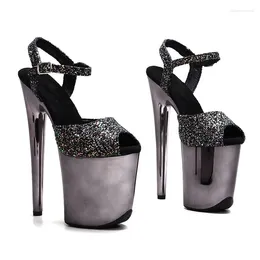 Dance Shoes Wome Fashion 20CM/8inches Glitter Upper Platform Sexy High Heels Sandals Pole 177