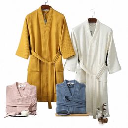 men Women 100% Cott Terry Bathrobe Suck Water Towel Sleepwear Spa Hotel Lg Bath Robe Kimo Plus Size Dring Gown Lovers O7g3#