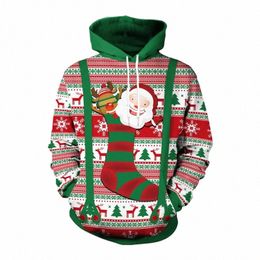 funny Christmas Gifts 3D Printed Hoodies For Men Clothes Fi Elk Sock Santa Claus Graphic Sweatshirts Casual Tracksuit Tops q4ip#