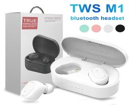 Noise Cancelling Headphones M1 TWS Handsfree In-Ear Stereo Sport Bluetooth 5.0 Stereo Wireless Earphones Earbuds Gaming fonos with Retail Box3069390