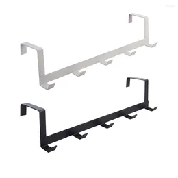 Hangers 5 Hooks Over The Door Hook Detachable Metal Rack 29x7.5x6.3cm Hanger Bathroom/Kitchen/Living Room Organizer