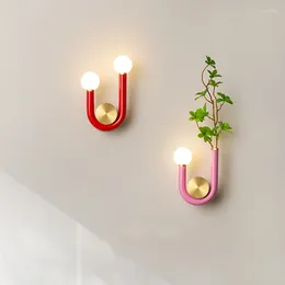 Wall Lamps Simple Modern U-Shaped Gold Living Room Bedroom Bedside Lamp Creative Nordic Bathroom Mirror