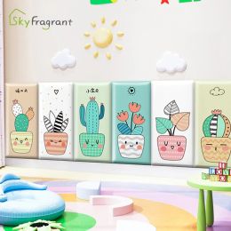 Stickers Soft Bag Anticollision Wall Stickers Self Adhesive Cartoon Plant Pot Tatami Bedside Skirting Wall Decoration For Kids Rooms