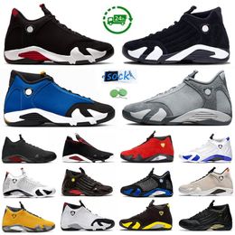 14 homens sapatos de basquete 14s flint cinza preto branco laney ginder ginásio inverno vermelho ouro trovão preto toe reverso hiper real doce último tiro tênis esportivos masculinos 40-47