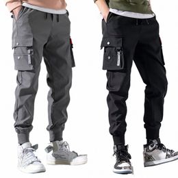 Mens Fi Joggers Streetwear Pantaloni sportivi Casual Cott Pantaloni cargo Palestra Pantaloni sportivi Pantaloni Uomo Abbigliamento casual Ropa Hombre w9fw #