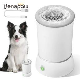 Combs Benepaw Portable Automatic Dog Foot Washer Soft Silicone Bristles Pet Paw Cleaner For Muddy Feet Small Medium Dogs Rechargeable