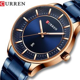 CURREN Men Watch Stainless Steel Classy Business Watches Male Auto Date Clock 2019 Fashion Quartz Wristwatch Relogio masculino3321