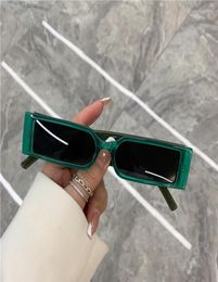 Sunglasses Rectangle Frame Fashion 2022 Hip Hop Vintage Designer Whole Black Shades Glasses Luxury For Men And Women UV4005126400