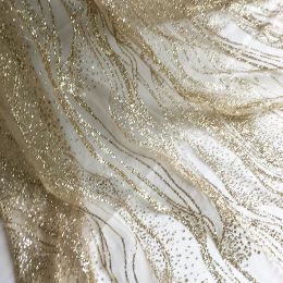 Fabric W145cm 1meter/lot Gold/Silver/Pink Shiny Fabric Stage Backing/ Wedding Decoration/ Customised Party Material (will Drop ) X1375
