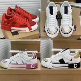 Designer dg cowhide luxury shoes mens sneakers women trainers injection moulded rubber logo on the side outdoor casual shoe