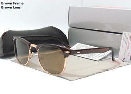 new AOOKO Designer Pop Club Fashion Sunglasses Men Sun Glasses Women Retro G15 Grey brown Black Mercury lens6315186