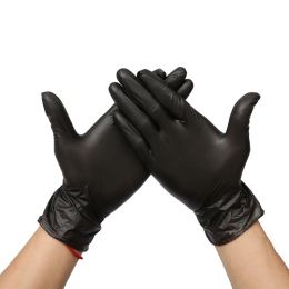 Gloves 100pcs Black Gloves Disposable Latex Free PowderFree Exam Glove Size Small Medium Large XLarge Nitrile Vinyl Synthetic Hand