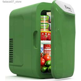 Refrigerators Freezers Mini refrigerator 8 Can/6 liter small refrigerant 110VAC/12V DC portable thermoelectric cooler Q240326