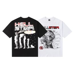 designer hellstar Men's Plus Tees & Polos Hip Hop Muscle Fit Curved Hem White Cotton Custom Printing Men Women T Shirt Casual Quantity Trend Oversize S-XL HFSA