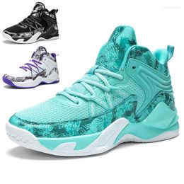 Basketball Shoes Fashion For Men High-top Actual Outdoor Sports Running Wear-resistant Light Sneakers Large Size 36-45