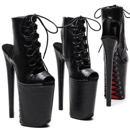 Dance Shoes 23CM/9inches PU Upper Modern Sexy Nightclub Pole High Heel Platform Women's Ankle Boots 160