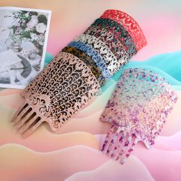 Hubs Vintage High Hair Combs Colourful Acetate Hair Accessories Tortoiseshell Hair Clips Flamenco Headdresses Women Hair Jewellery Art