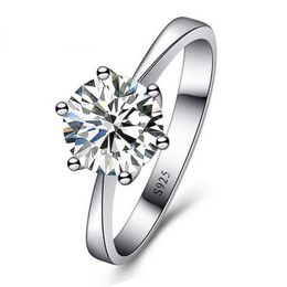 Band Rings High quality wedding ring for men and women gift S925 sterling silver Colour Austrian crystal engagement suggestion ring Jewellery bag for women J240326