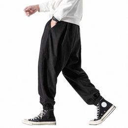 casual Pants Deep Crotch Men Bloomers Solid Color Simple Spring Autumn Thin Style Hip Hop Trousers Streetwear 89sG#