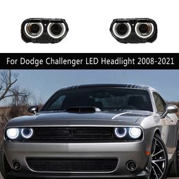 Car Styling Head Lamp Daytime Running Lights Streamer Turn Signal Indicator For Dodge Challenger LED Headlight Assembly 08-21 Auto Parts