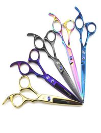 Hair Cutting Scissors Blue Hair Dressing Scissors Barber Salon Tools Hair Cutting big discount youtube ZpfGy2000253