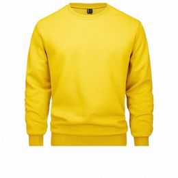 magcomsen Men's Fleece Crewneck Sweatshirt Lg Sleeve Lightweight Pullovers Fall Winter Basic Warm No Hood Hoodie Streetwear Y5gU#