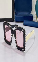 Square Sunglasses with Stones Black Pink Women Classic Sun Shades UV400 Outdoor Eyewear with Box6129913