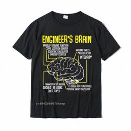 engineers Brain Funny Engineering Games Proc Funny T-Shirt Man Slim Fit Gift Tops Tees Cott Tshirts Fitn Tight s7rc#