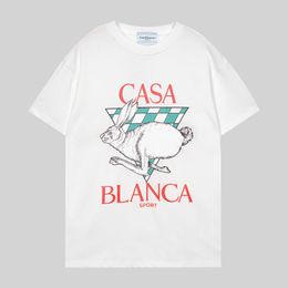 Mens Designer t Shirt Casual t-shirts Casablanca trendy brand new Casablanca tropical summer fruit print short sleeved T-shirt 8EEU