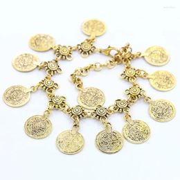 Anklets Personality European And American Fashionable Retro Style Metal Coin Tassel Women's Feet Chain Gift