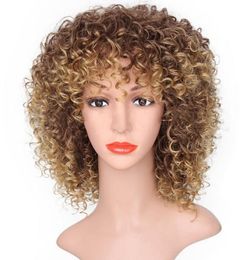 Stylish Curly Synthetic Wig Heat Temperature Fibre Simulation Brazilian Human Hair None Lace Wig For Black Women In stock Full6278738