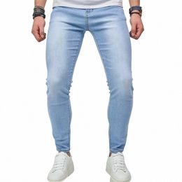 streetwear Men Fi Simple Style Solid Skinny Jeans Best Quality Male Jogging Casual Pencil Denim Pants For Men 835n#