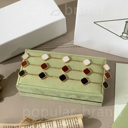 Classic Luxury Four Leaves Bracelet Designer Bracelets for Women High Quality 18K Gold Clover Bracelet
