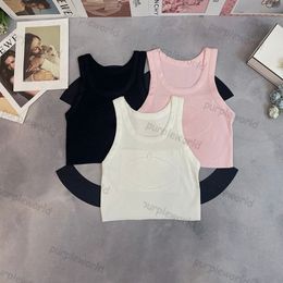 Cropped Tops For Women Sleeveless T Shirt Knitted Vest Sleeveless Yoga Summer Sport Tees