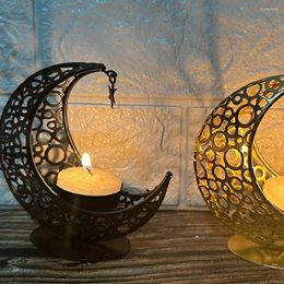 Candle Holders Holder Moon Ramadan Eid Mubarak Decoration Metal Aroma Burner For Al Adha Gifts