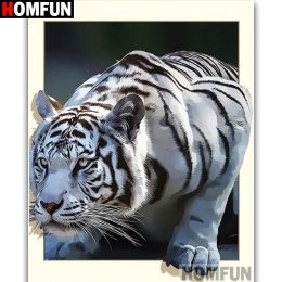 Stitch HOMFUN Full Square/Round Drill 5D DIY Diamond Painting "Animal tiger" 3D Diamond Embroidery Cross Stitch Home Decor A19045