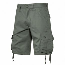 cott Cargo Shorts Men Summer Knee Pants Utility Outdoor Hiking Tactical Multi-pocket Breeches Y2K Sports Shorts o0nZ#