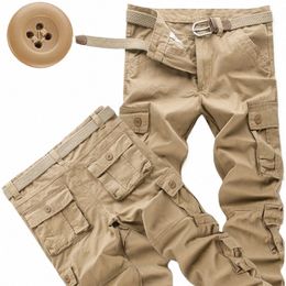 Pantaloni cargo da uomo Casual Cott Lg Pantaloni Primavera Autunno Streetwear Army Pantaloni dritti Pantaloni Pantaloni tattici militari 44 468w #
