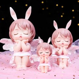 Boxes Creative Cute Angel Anne Piggy Bank Decoration, Modern Home Living Room Bedroom Desktop Decoration Girly Heart Gift Resin Crafts