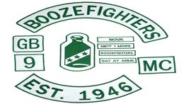 BOOZEFIGHTERS EST 1946 MC large punk embroidered iron on backing biker patch badge for jacket jeans 10 pieces SET2076613