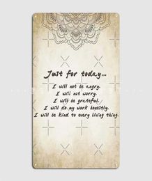 Reiki Principles Just For Today Metal Sign Wall Pub Living Room Custom Mural Painting Tin Sign Poster9038812