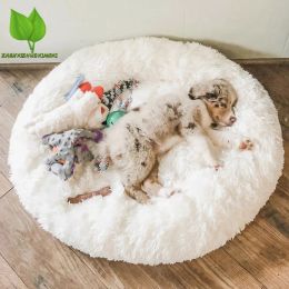 Pens Dog Bed Long Plush Dount Basket Calming Cat Beds Hondenmand Pet Kennel House Soft Fluffy Cushion Sleeping Bag Mat for Large Dog